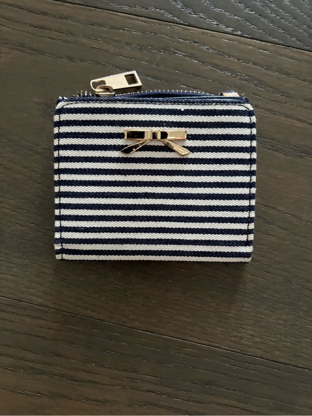Ardene navy striped wallet brand new